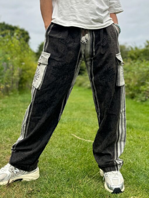 Sustainable Festival Cargo Pants Eco-Friendly Hippie Trousers for Men and Women - Image 2