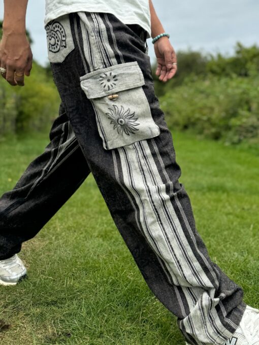 Sustainable Festival Cargo Pants Eco-Friendly Hippie Trousers for Men and Women - Image 3