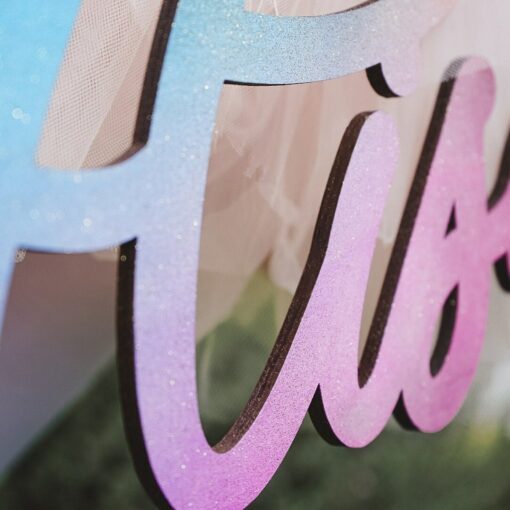 Enchanting Rainbow Wooden Name Sign A Personalized Touch for Your Little One's Abode - Image 4