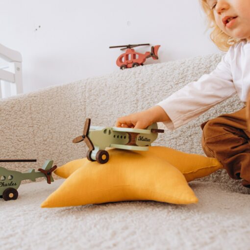 16 Vibrant Aircrafts Personalized Wooden Toys for Imaginative Play and Sensory Development - Image 6