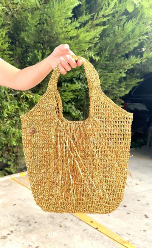 Raffia Crochet Tote The Perfect Summer Accessory for Beach, Shopping, and More - Image 4