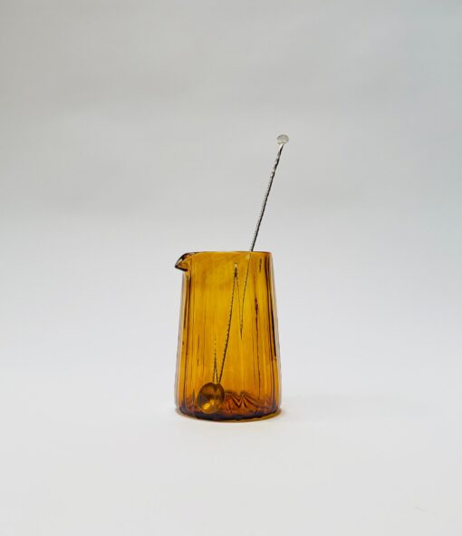 Handcrafted Amber Cocktail Mixing Glass Elevate Your Home Bar with Style and Precision - Image 5