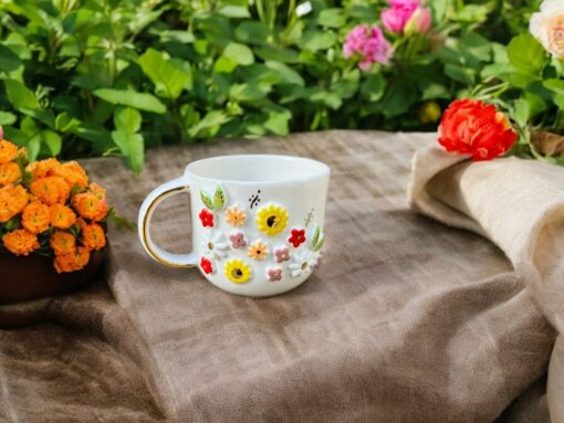 Exquisite Ceramic Mug with Custom Wood Slice Gift Box A Timeless Treasure for Coffee and Tea Aficionados - Image 2