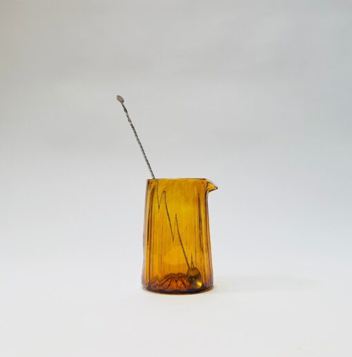 Handcrafted Amber Cocktail Mixing Glass Elevate Your Home Bar with Style and Precision - Image 2