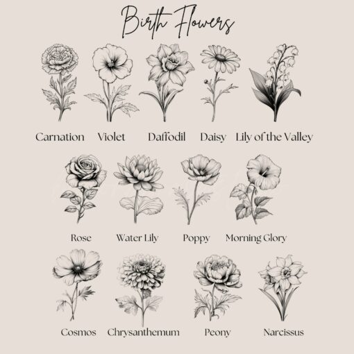 Personalized Birth Flower Birthday Gift Box A Cherished Keepsake for Your Sister or Best Friend - Image 4