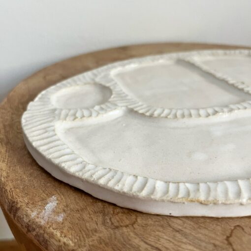 Handmade Ceramic Snack Palette A Culinary Canvas for Artistic Appetizers - Image 4