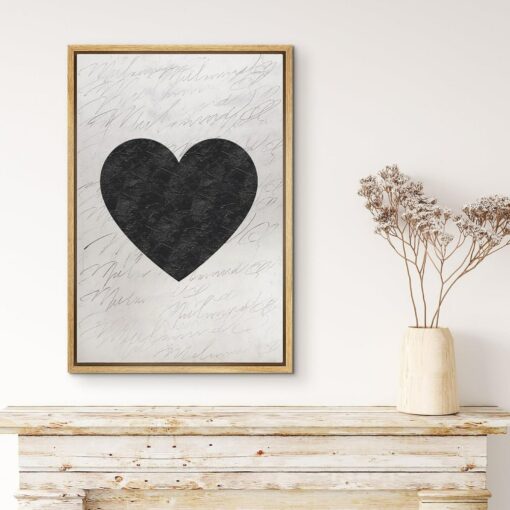 Minimalist Heart Canvas Wall Art A Touch of Love for Your Modern Nursery - Image 4