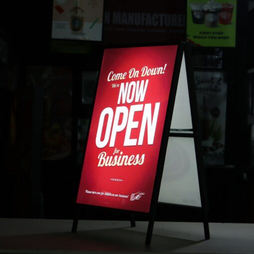Premium A-Frame Sign Stands Double-Sided Pavement Displays for Enhanced Visibility - Image 4