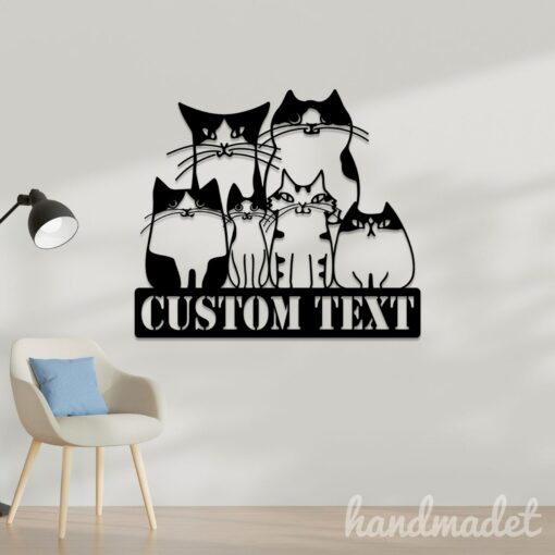 Personalized Illuminated Feline Silhouette Illuminate Your Love for Cats with Purr-fect Wall Art - Image 3