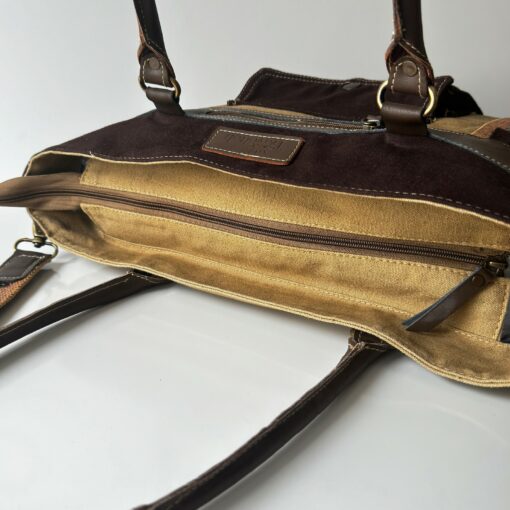 Upcycled Canvas Shoulder Tote Vintage Charm with a Modern Twist - Image 6