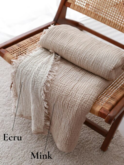 Oversized King Muslin Bedspread Luxurious Gauze Cotton Throw Blanket for Summer Comfort - Image 4