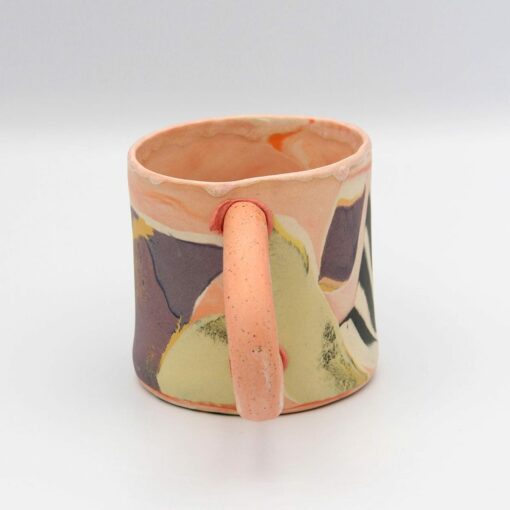 Mesmerizing Marbled Nerikomi Mug A Kaleidoscope of Colors in Ceramic - Image 2