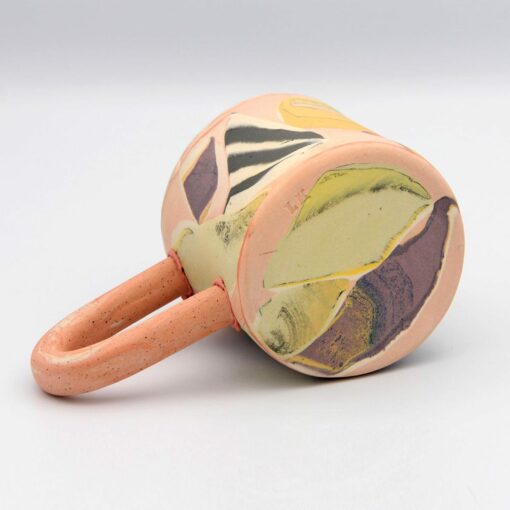 Mesmerizing Marbled Nerikomi Mug A Kaleidoscope of Colors in Ceramic - Image 5