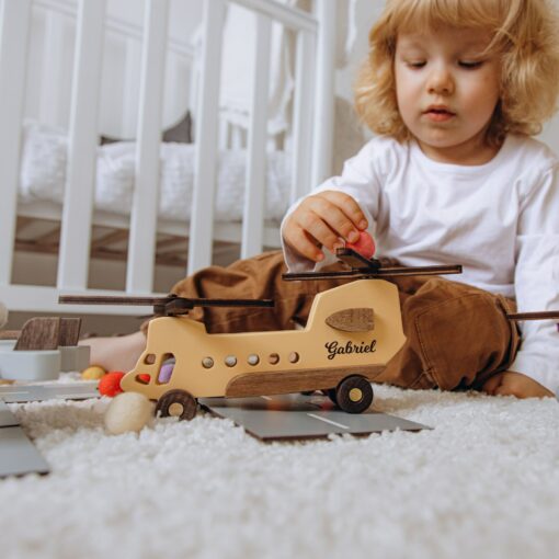 Personalized Wooden Planes for Baby Boys Unique Birthday, Christmas, and Montessori Gifts for 1-3 Year Olds - Image 4