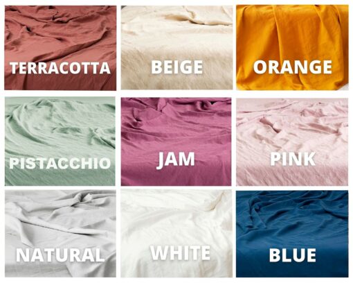Organic Queen Linen Sheets Luxurious Comfort in a Rainbow of Hues - Image 4
