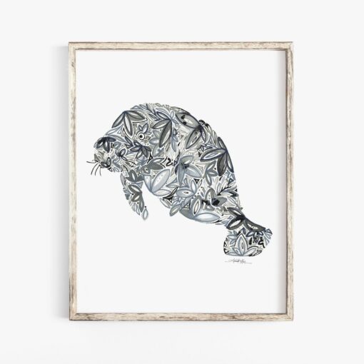 Manatee Watercolor Print Coastal Charm for Your Home and Heart - Image 4