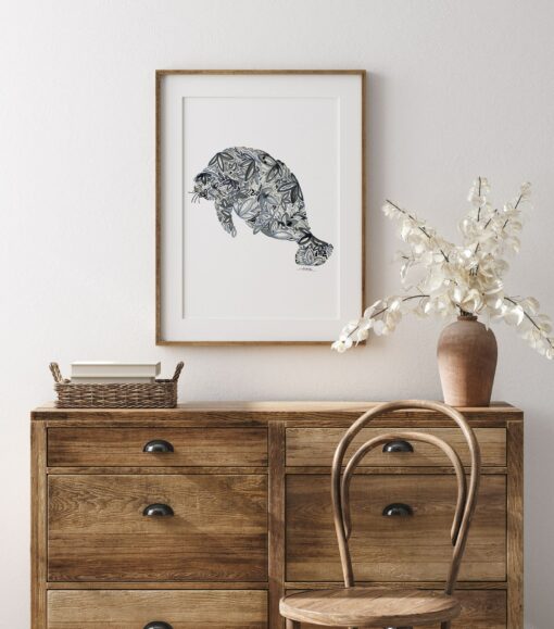 Manatee Watercolor Print Coastal Charm for Your Home and Heart - Image 3