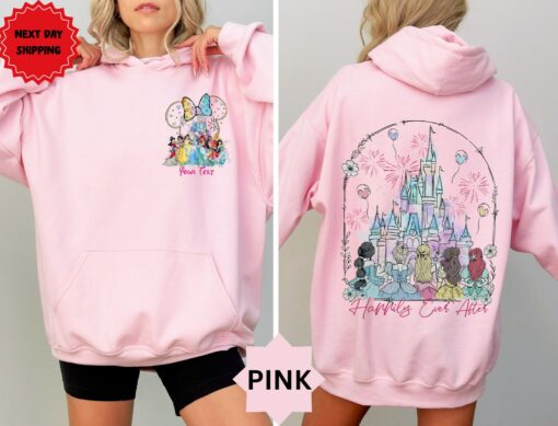 Enchanting Princess Happily Ever After Sweatshirt A Watercolor Masterpiece for Disney Lovers - Image 4
