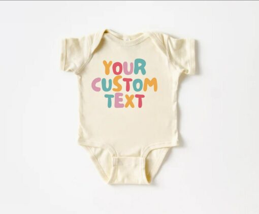 Personalized Retro Text Kids Shirt Design Your Own Custom Toddler Tee - Image 2