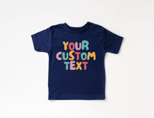 Personalized Retro Text Kids Shirt Design Your Own Custom Toddler Tee - Image 6