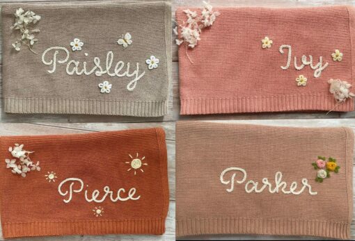 Personalized Baby Blanket Embroidered, Soft, Breathable, Perfect Gift for Newborns and Baby Showers - Image 3