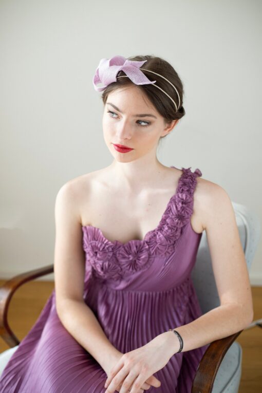 Lilac Fascinator A Touch of Elegance for Wedding Guests - Image 2