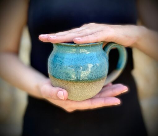 Azure Serenity Handcrafted Ceramic Masterpiece for Tranquil Living - Image 2