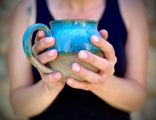 Azure Serenity Handcrafted Ceramic Masterpiece for Tranquil Living - Image 5