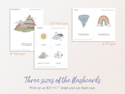 12 Weather Flashcards Engage Your Little Learners with Rainbow Educational Printables - Image 5