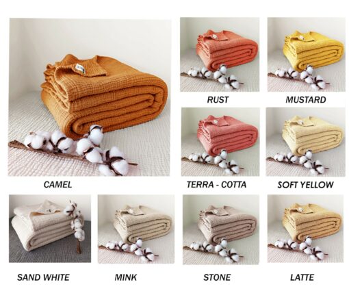 Cozy Comfort Pure Cotton 4-Layer Gauze Throw for All Seasons - Image 6