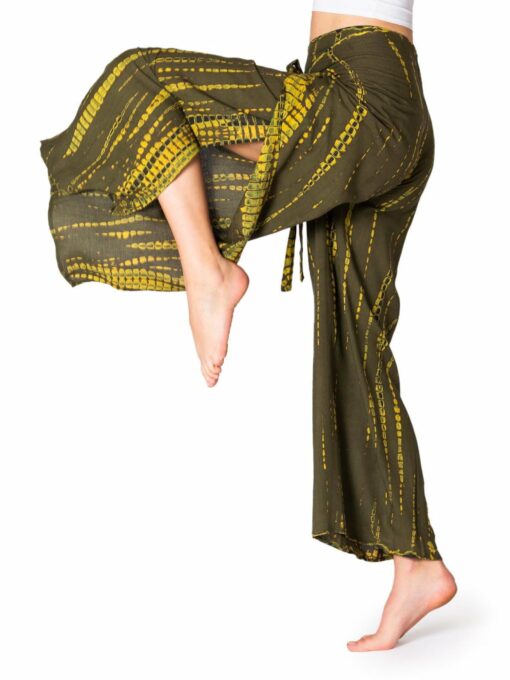 PANASIAM Culottes Sunshine Pants Flowy Tie-Dye Wrap Pants for Boho Style - Image 5