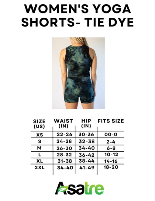 Hemp Tie-Dye Yoga Shorts Sustainable Comfort for Active Lifestyles - Image 4