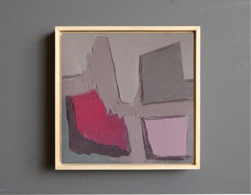 Abstract Minimalist Oil Painting Unique Modern Artwork on Canvas Board - Image 2