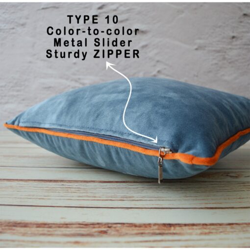 Luxurious Velvet Throw Pillow Covers with Customizable Piping in 26 Vibrant Hues - Image 6