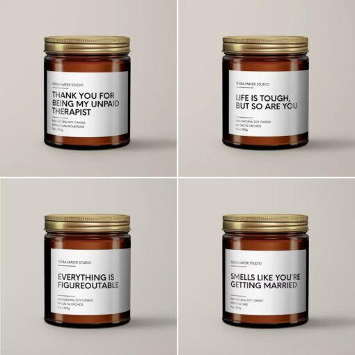 Personalized Candle Craft Your Own Message, Illuminate Your Moments - Image 2