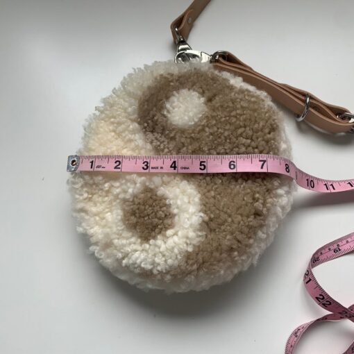 Handmade Ying Yang Sheepskin Bag A Unique and Sustainable Accessory - Image 5