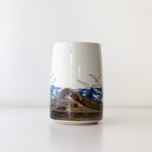 Vintage Otagiri Flock of Flying Seagulls Pottery Mug A Coastal Masterpiece for Your Morning Brew - Image 3