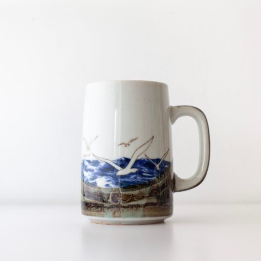 Vintage Otagiri Flock of Flying Seagulls Pottery Mug A Coastal Masterpiece for Your Morning Brew - Image 5