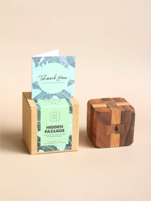 Hidden Passage Intricate Wooden Cube Puzzle for Adults - Handmade 3D Brain Teaser - Image 5