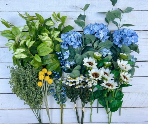 DIY Summer Wreath Kit Craft Your Own Hydrangea and Sunflower Masterpiece - Image 3