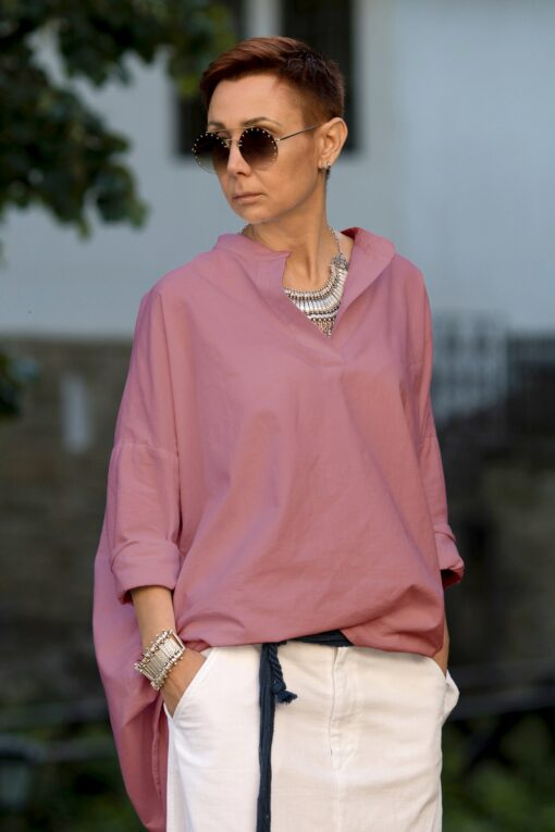 Breezy Linen Sanctuary Oversized Blouse, Tunic, and Shirt Dress for Effortless Style - Image 3