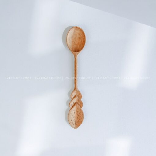 Nature's Embrace Handcrafted Wooden Leaf Spoon, A Gift from the Heart - Image 5