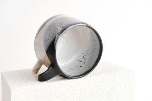 Handmade Snow Stoneware Cappuccino Mug A Winter Wonderland in Your Cup - Image 6