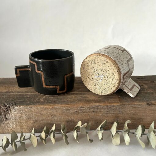 Abstract Lines Geometric Espresso Cups A Ceramic Masterpiece for Coffee Aficionados - Image 5