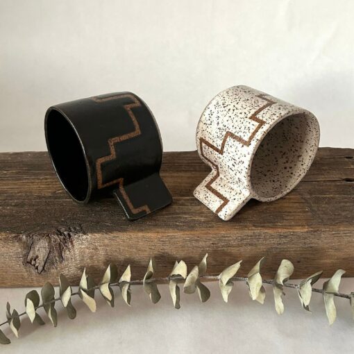 Abstract Lines Geometric Espresso Cups A Ceramic Masterpiece for Coffee Aficionados - Image 3