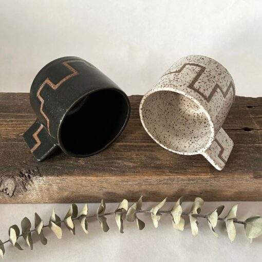 Abstract Lines Geometric Espresso Cups A Ceramic Masterpiece for Coffee Aficionados - Image 4