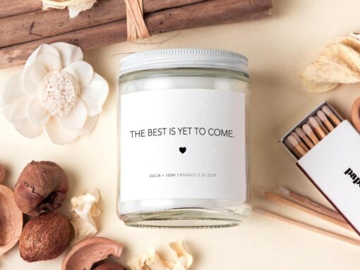 Celebrate Love's Journey The Best Is Yet to Come Engagement Candle for the Happy Couple - Image 3
