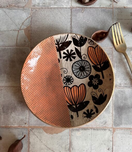 Exquisite Ceramic Duo Salad Bowl and Plates for Culinary Delights and Home Decor - Image 3