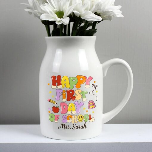 Personalized Teacher Appreciation Vase Celebrate the First Day of School with a Unique Gift - Image 3