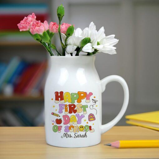 Personalized Teacher Appreciation Vase Celebrate the First Day of School with a Unique Gift - Image 2